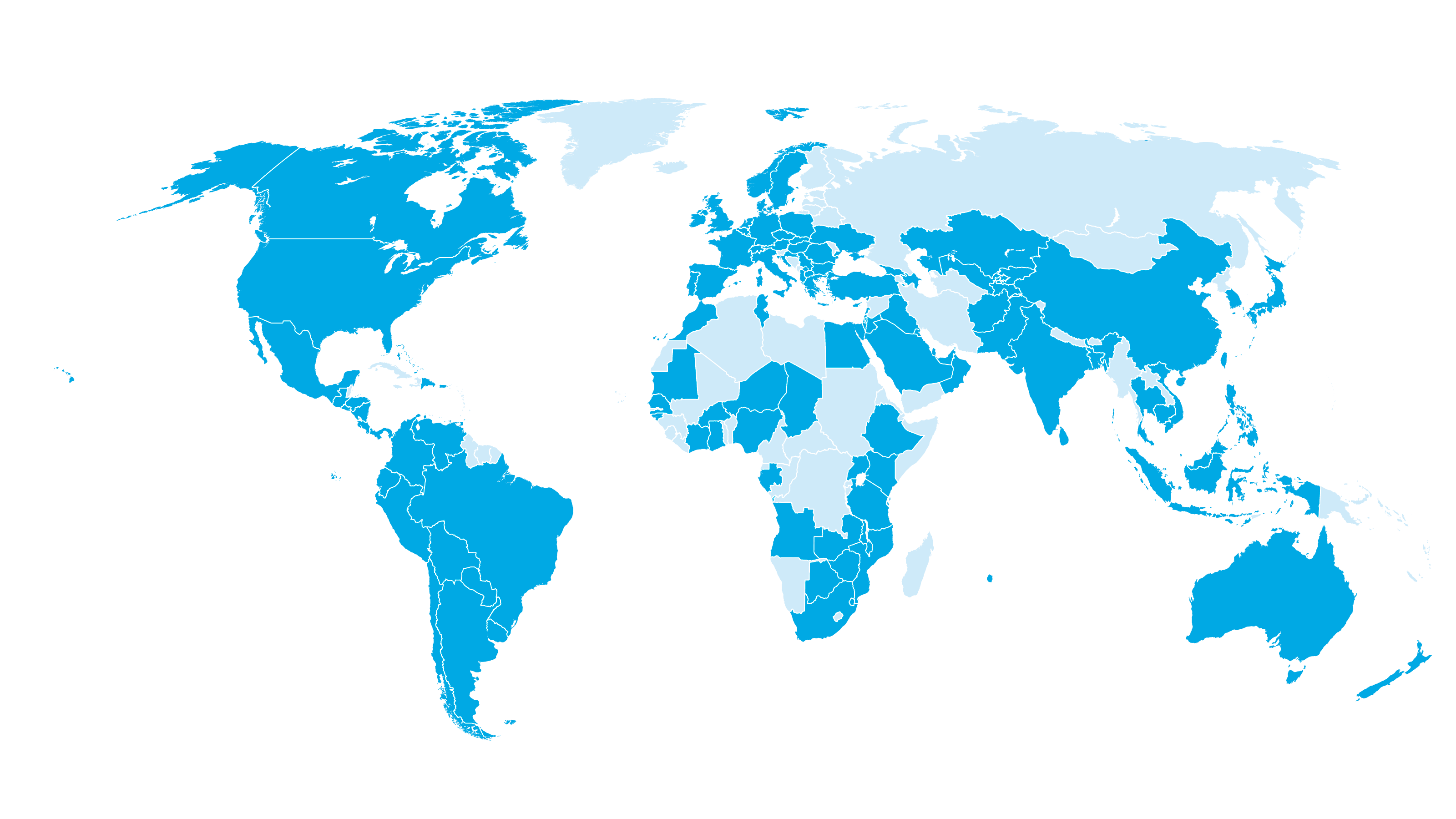 Global map- Countries where RSM has member-firm coverage